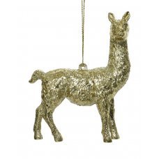 Χριστουγεννιάτικο Λάμα Χρυσό (11cm)